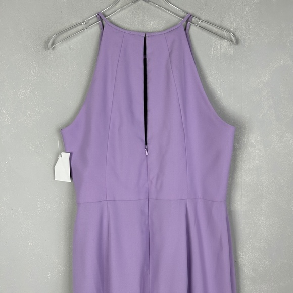 Bella Bridesmaids size 16R maxi dress BB122 pale purple P537 side slit NEW - Picture 8 of 14